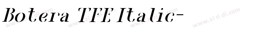 Botera TFE Italic字体转换